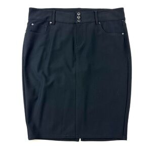 Torrid ponte midi black skirt Size 16 NEW with tags 5 pocket zip fly Officewear